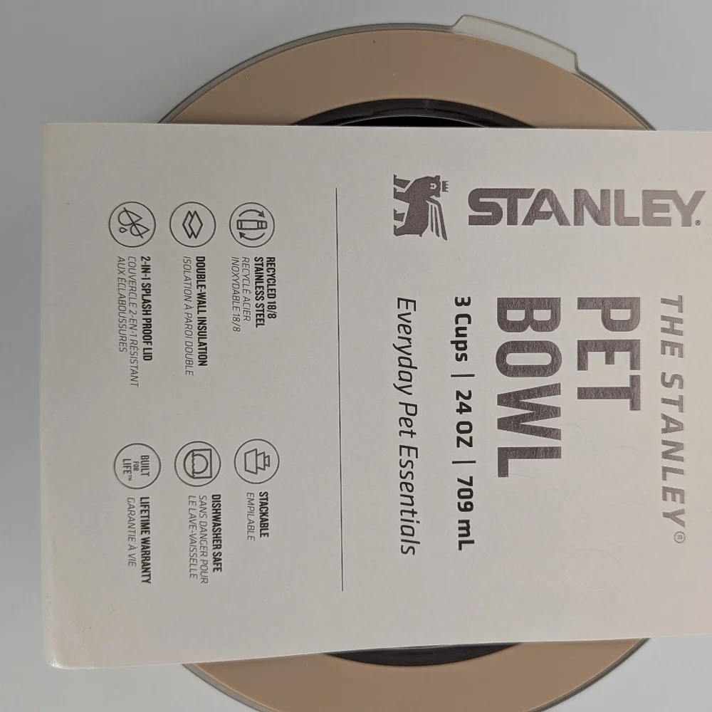new dog pet bowl STANLEY Cream 3 cups 24oz insulated stainless steel